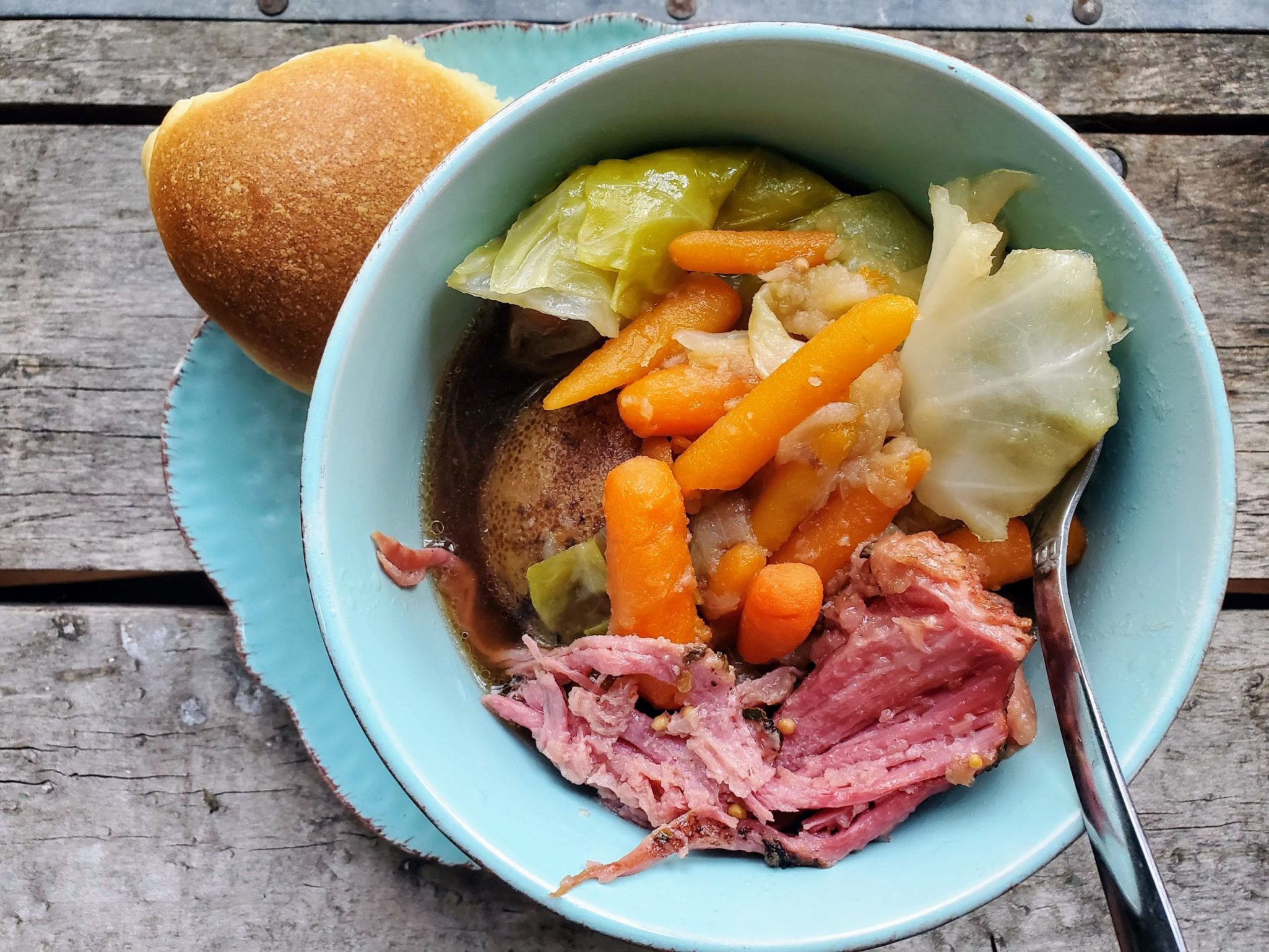 Pressure-cooker Corned Beef and Cabbage